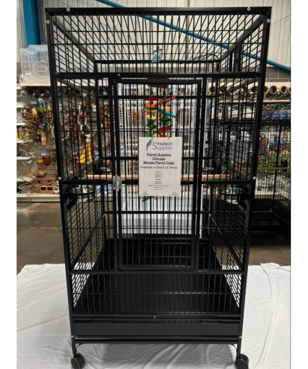 Parrot-Supplies Chicago XL Macaw Parrot Cage Black - Image 4