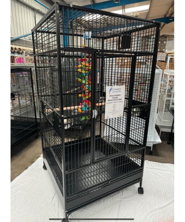 Parrot-Supplies Chicago XL Macaw Parrot Cage Black - Image 6