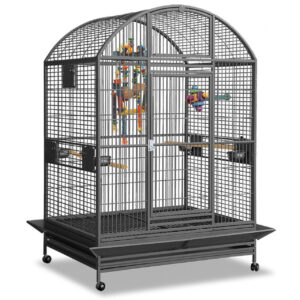Parrot Cage Grande Castell | XL Aviary with Landing Flap - Antique | 147 x 122 x 192 cm
