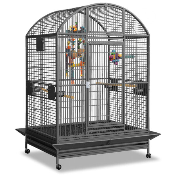 Parrot Cage Grande Castell | XL Aviary with Landing Flap - Antique | 147 x 122 x 192 cm